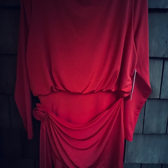 AQUA Red Mini Dress XXL Bloomingdale’s Exclusive Holiday Party Cocktail $98US - Picture 7 of 10